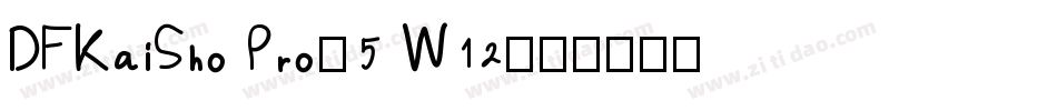 DFKaiSho Pro-5 W12字体转换